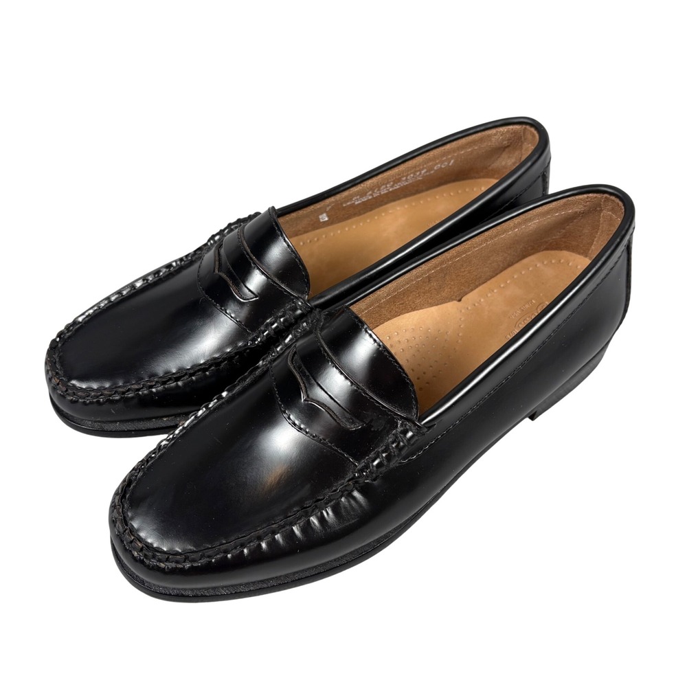 G.H. Bass Diane Penny Loafers Women's 7 Black Leather Preppy Academia Minimalist